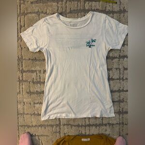 Patagonia Pataloha White Tee with Blue Graphic